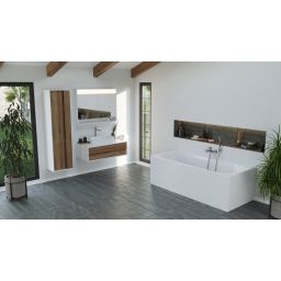 Ravak SD Step 1000 szafka 100 cm podumywalkowa biały/orzech X000001418