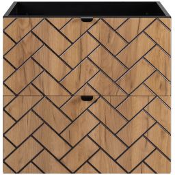 Rodan Trend szafka 60x46x60,7 cm podumywalkowa wisząca czarna-dąb