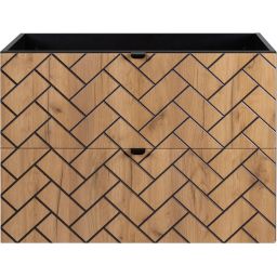 Rodan Trend szafka 80x46x60,7 cm podumywalkowa wisząca czarna-dąb