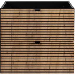 Rodan Loft szafka 60x46x57 cm podumywalkowa wisząca czarna-dąb