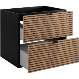 Rodan Loft szafka 60x46x57 cm podumywalkowa wisząca czarna-dąb