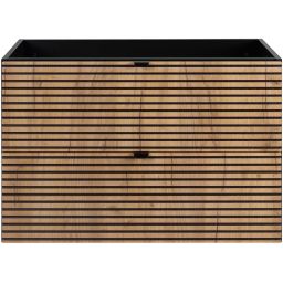 Rodan Loft szafka 80x46x57 cm podumywalkowa wisząca czarna-dąb