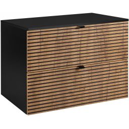 Rodan Loft szafka 80x46x57 cm podumywalkowa wisząca czarna-dąb