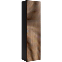 Rodan Loft szafka 35x27x136 cm boczna wisząca czarna-dąb