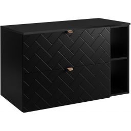 Zestaw Rodan Trend zestaw mebli łazienkowych 100 cm czarny (5906154450850, 5906154452168, 5906154451840)