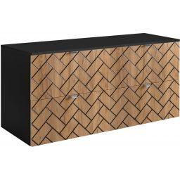 Zestaw Rodan Trend zestaw mebli łazienkowych 120 cm czarny/dąb (5906154450874, 5906154451963)