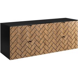 Zestaw Rodan Trend zestaw mebli łazienkowych 160 cm czarny/dąb (5906154450881, 5906154452045)