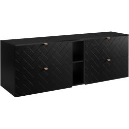 Zestaw Rodan Trend zestaw mebli łazienkowych 180 cm czarny (5906154450850, 5906154452168, 5906154452083)