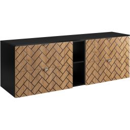 Zestaw Rodan Trend zestaw mebli łazienkowych 180 cm czarny/dąb (5906154450881, 5906154452168, 5906154452083)