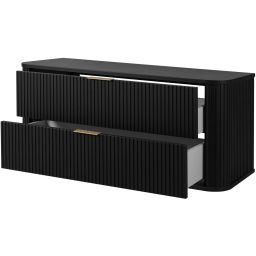 Rodan Elegance szafka z blatem 120,4x41,5x51,7 cm podumywalkowa wisząca czarna