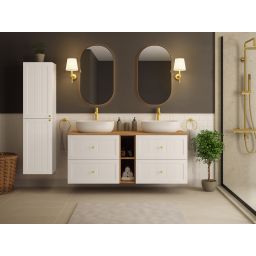 Rodan Gusto szafka 35x27x136 cm boczna wisząca biała