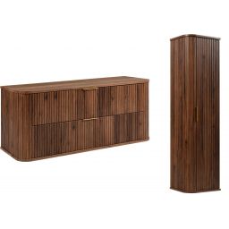 Zestaw Rodan Elegance szafka z blatem 120 cm podumywalkowa wisząca z szafką 139 cm boczną dąb orzech (5906154457910, 5906154457927)