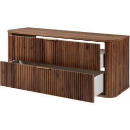 Rodan Elegance szafka z blatem 120,4x41,5x51,7 cm podumywalkowa wisząca dąb orzech