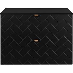 Zestaw Rodan Trend szafka 80 cm podumywalkowa z blatem czarny (5906154450850, 5906154451925)