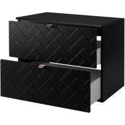 Zestaw Rodan Trend szafka 80 cm podumywalkowa z blatem czarny (5906154450850, 5906154451925)