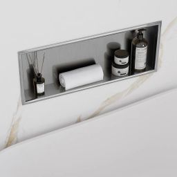 Rea półka wnękowa 60 cm stal szczotkowana REA-05602