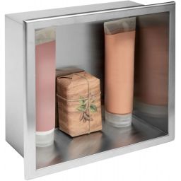Rea półka wnękowa 30 cm stal szczotkowana REA-05600