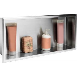 Rea półka wnękowa 60 cm stal szczotkowana REA-05602