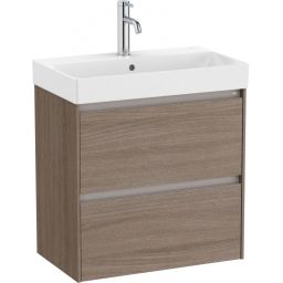 Roca Unik zestaw łazienkowy 60 cm umywalka z szafką ciemny wiąz A851684511