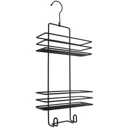 Sepio półka łazienkowa 23 cm podwójna czarna 10POLLAHABL2P