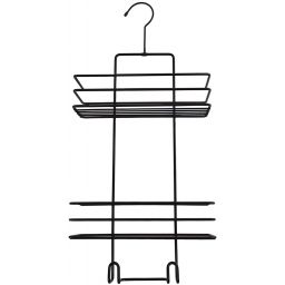 Sepio półka łazienkowa 23 cm podwójna czarna 10POLLAHABL2P