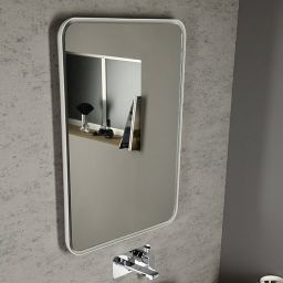 Sapho Float lustro 60x80 cm prostokątne z oświetleniem LED białe barwa neutralna 22572