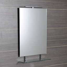 Sapho Wega lustro 40x80 cm z półką chrom/szkło przezroczyste 60092-4