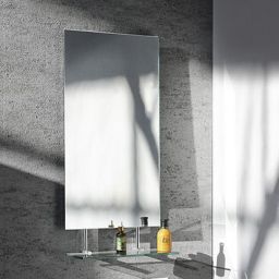 Sapho Wega lustro 80x80 cm z półką chrom/szkło przezroczyste 60092-8