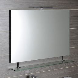 Sapho Wega lustro 90x80 cm z półką chrom/szkło przezroczyste 60092-9