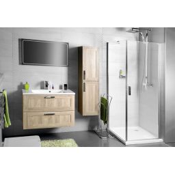 Sapho Amia szafka boczna 140 cm wysoka wisząca dąb Texas AM020-2020