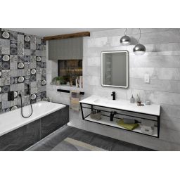 Sapho Aruba konsola podumywalkowa 128,4x49x40 cm czarna ARK130