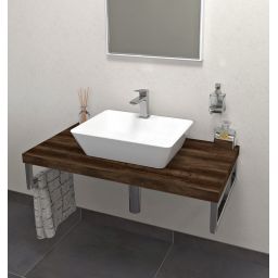 Sapho Avice blat 80 cm podumywalkowy ciemny dąb AV0811