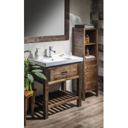 Sapho Brand szafka 140 cm boczna wysoka prawa świerk bejcowany BA043S