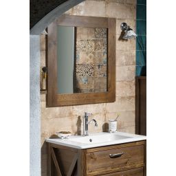 Sapho Brand lustro 80x80 cm rama świerk bejcowany BA051S