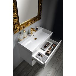 Sapho Odetta szafka 82x43,5 cm podumywalkowa wisząca biały połysk DT085-3030