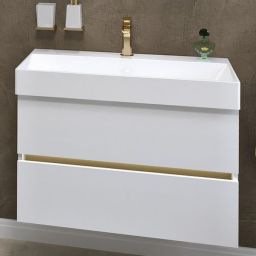 Sapho Odetta szafka 95x43,5x50 cm podumywalkowa wisząca biały połysk DT100-3030