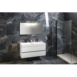 Sapho Odetta szafka 118x43,5x50 cm podumywalkowa wisząca biały połysk DT120-3030