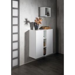 Sapho Espace szafka 94 cm boczna wisząca słupek biały połysk ESC530-3030