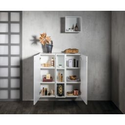 Sapho Espace szafka 94 cm boczna wisząca słupek biały połysk ESC530-3030