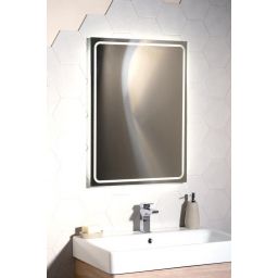 Sapho Gemini lustro 80x60 cm prostokątne z oświetleniem GM060