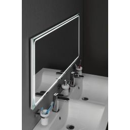 Sapho Gemini lustro 110x65 cm prostokątne z oświetleniem LED GM110