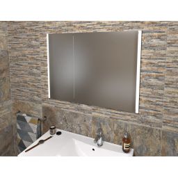 Sapho Integra szafka 95 cm lustrzana z oświetleniem LED szary IN095