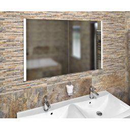 Sapho Integra szafka 105 cm lustrzana z oświetleniem LED szary IN105