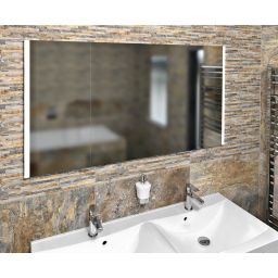 Sapho Integra szafka 125 cm lustrzana z oświetleniem LED szary IN125