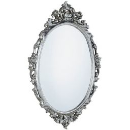 Sapho Desna lustro 80x100 cm owalne rama srebrny IN344