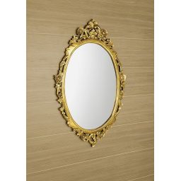 Sapho Desna lustro 80x100 cm owalne rama złoty IN352
