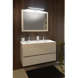 Sapho Largo szafka 100 cm podumywalkowa wisząca biały połysk LA101