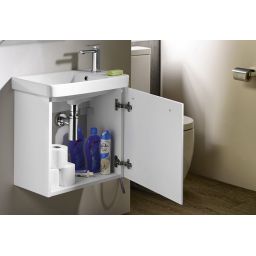 Sapho Latus VIII szafka 51x28 cm podumywalkowa wisząca biała LT080-3030