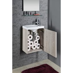 Sapho Latus VIII szafka 39,4 cm podumywalkowa wisząca dąb mocca LT110-1212