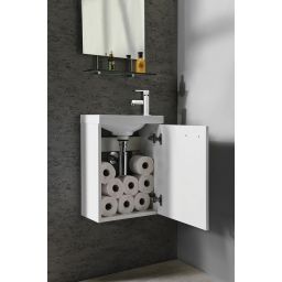 Sapho Latus X szafka 39,4 cm podumywalkowa wiszaca biały połysk LT110-3030